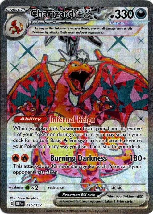 リザードンex SR 海外版 英語版 Charizard ex - 215/197 -【Card Chicken】
