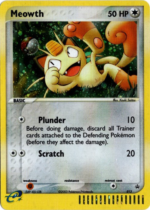 ニャース 海外版 英語版 カードe プロモ Meowth - 013 -【Card Chicken】