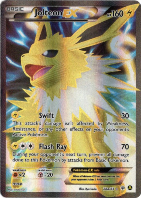 サンダースEX SR 海外版 英語版 Jolteon EX - 28a/83 -【Card Chicken】