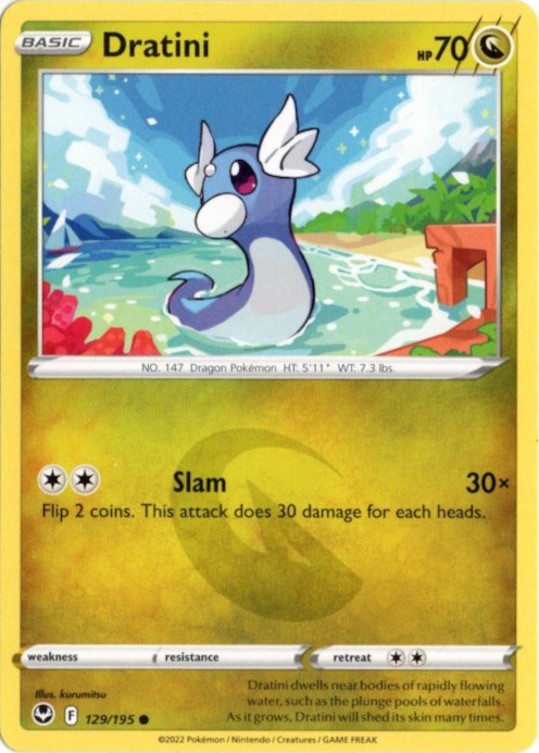 ミニリュウ 海外版 英語版 Dratini - 129/195 -【Card Chicken】
