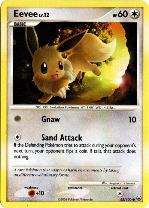 イーブイ 海外版 英語版 Eevee - 63/100 -【Card Chicken】