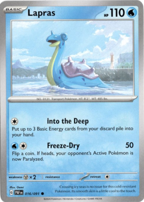 ラプラス 海外版 英語版 Lapras - 016/091 -【Card Chicken】