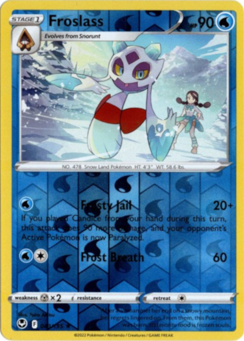 ユキメノコ 海外版 英語版 リバホロ Froslass - 043/195 -【Card Chicken】