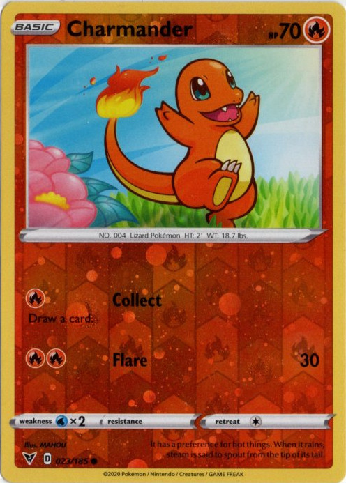 ヒトカゲ 海外版 英語版 リバホロ 全面ホロ Charmander - 023/185