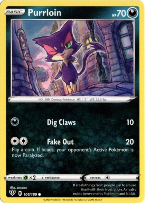 チョロネコ 海外版 英語版 Purrloin - 106/189 -【Card Chicken】