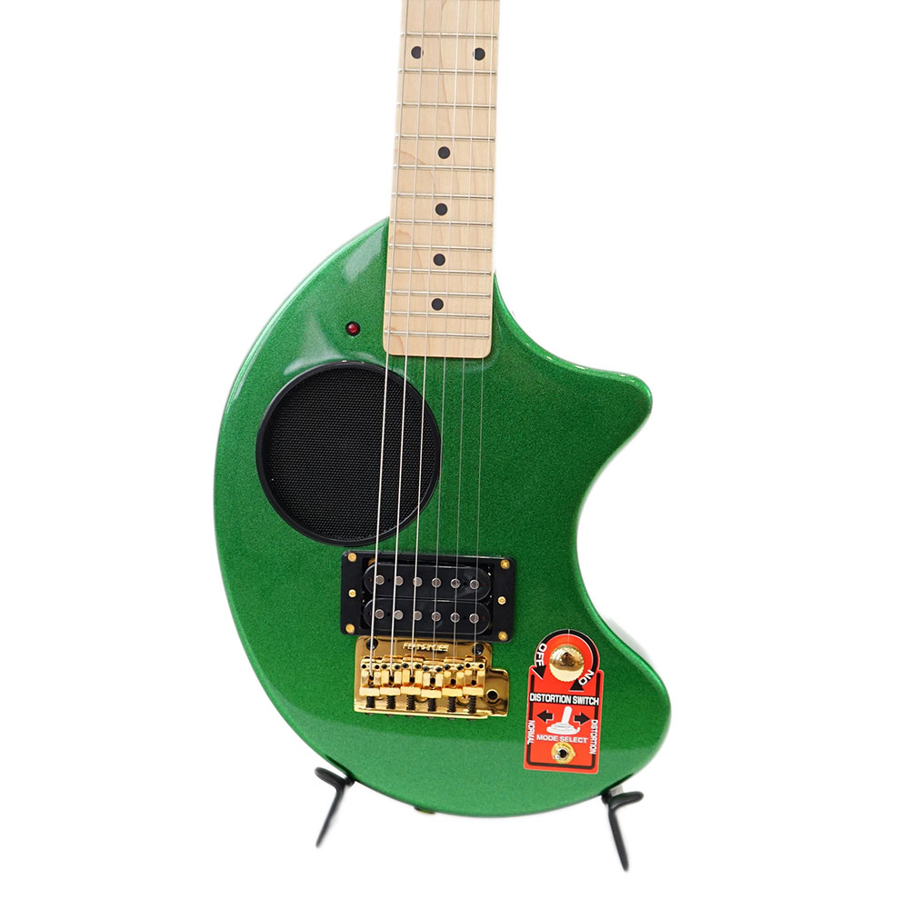 音出ます！ZO-3ミニエレキギター グリーン緑フェルナンデス 音出ます
