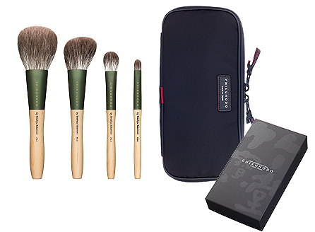 熊野筆 CHIKUHODO メイクブラシ4本+ケースセット 熊野筆 CHIKUHODO