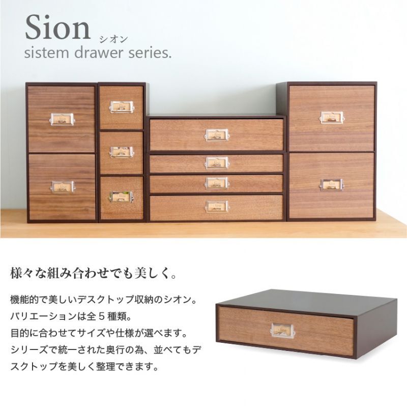 レトロモダンなデザインのシオンシステム収納 ブラウン ツール・A4が