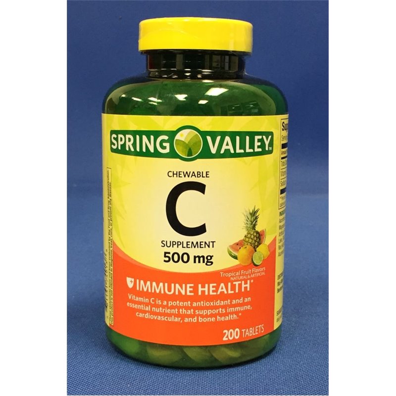 SPRING VALLEY - 562899973, 2226 - VITAMIN C 500MG CHEWABLE TAB 200