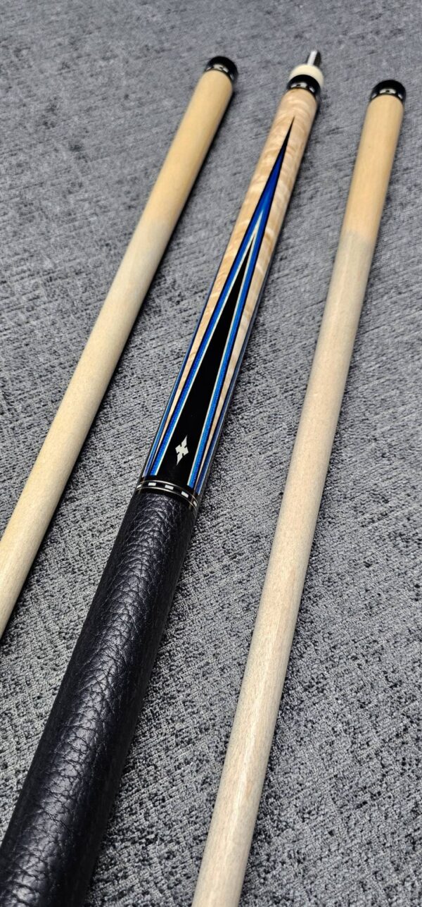 Ariel Carmeli Blue Veneers Custom Cue – SOLD! - Crossroad Cues