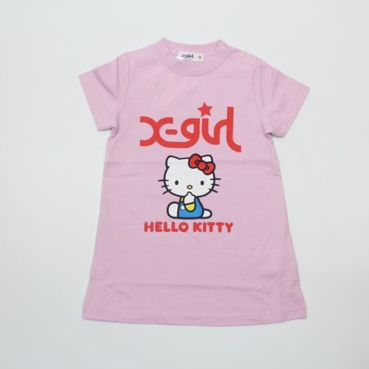 50%off X-girl Stages キティコラボTシャツワンピース ピンク 9292315