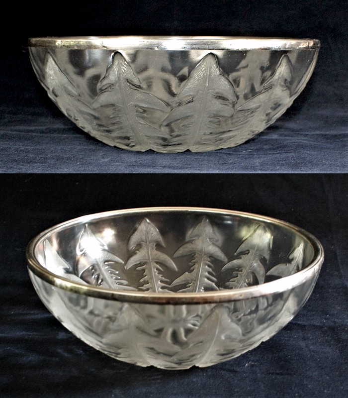 LALIQUE】ルネ・ラリック PISSENLIT 大鉢 銀縁 - アンティック 姉妹社