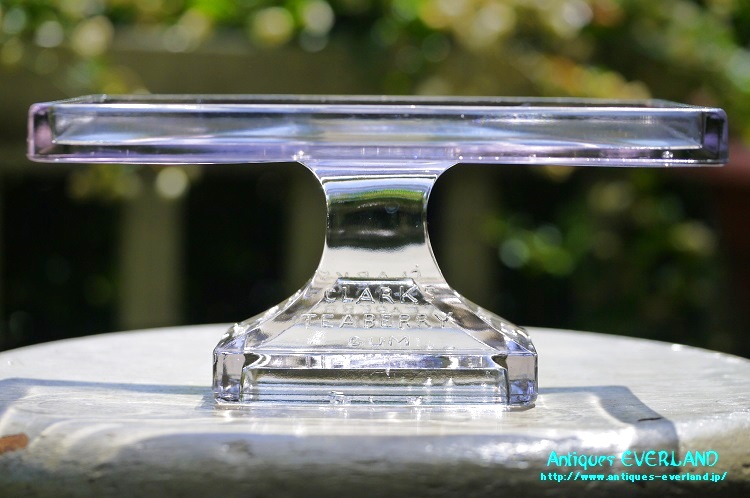 ラベンダー ウラン/ヴァセリンガラス コンポート ケーキスタンド