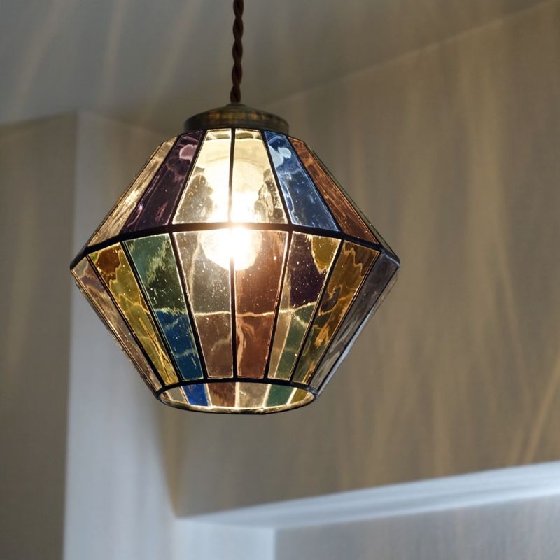 ステンドグラス ペンダントライト オーロラ 藤本幸治 アトリエ Ansan
