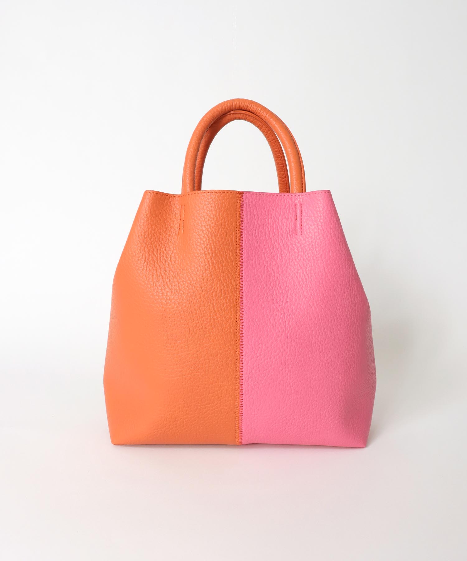 バイカラーフェイクレザートートBAG | AND ON JIONE STORE（アンドオン