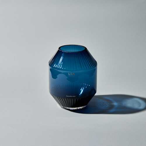 LSA(エルエスエー)/Rotunda Vase Sapphire H20 | 青山フラワー