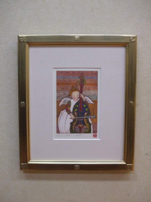 版画（銅版画） 作者 【 逸見 亜古 】 タイトル 【 やさしい時間