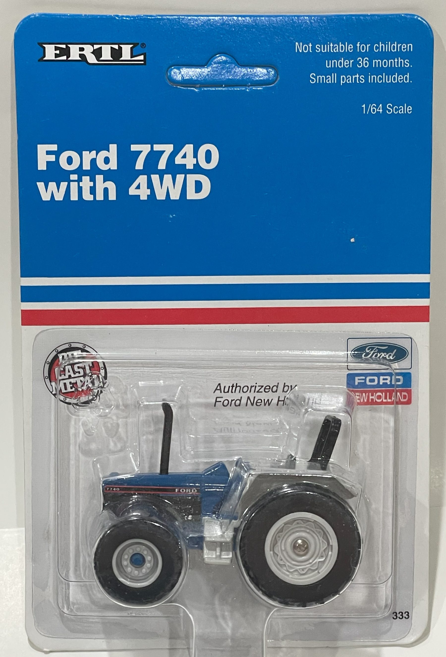 1/64 Ford 7740 4WD Tractor with ROPs - Ertl (1992) | AgFarmToys.com