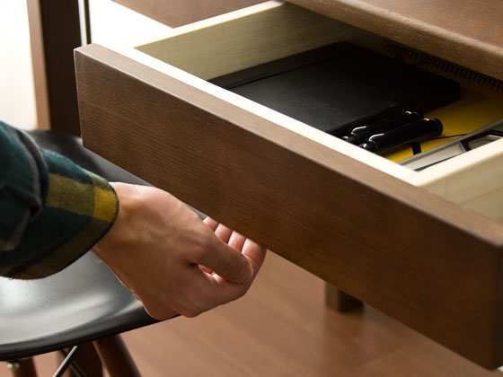 タモ無垢材デスク LIBRE〔リーブル〕 125cm幅 | 家具・インテリア通販