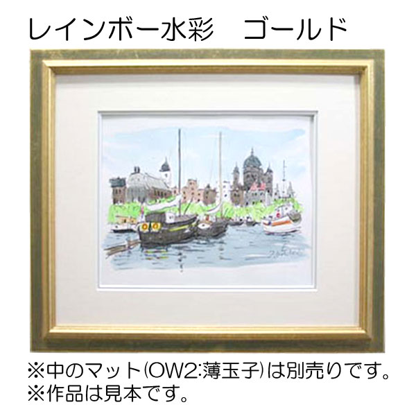 デッサン額縁：レインボー水彩 シルバー（アクリル）（既製品サイズ