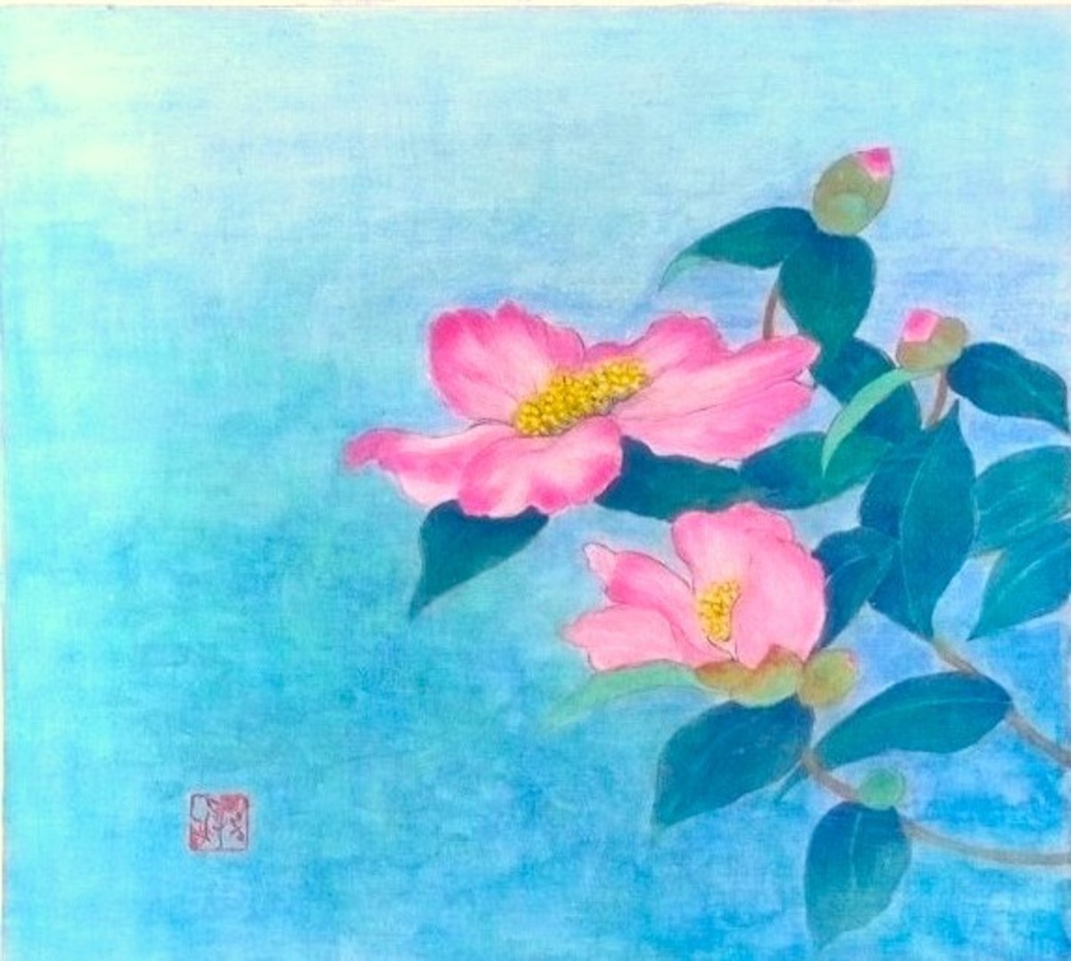 山茶花」 by そよ風｜Artmeter｜暮らしを彩るアートが、きっと見つかる