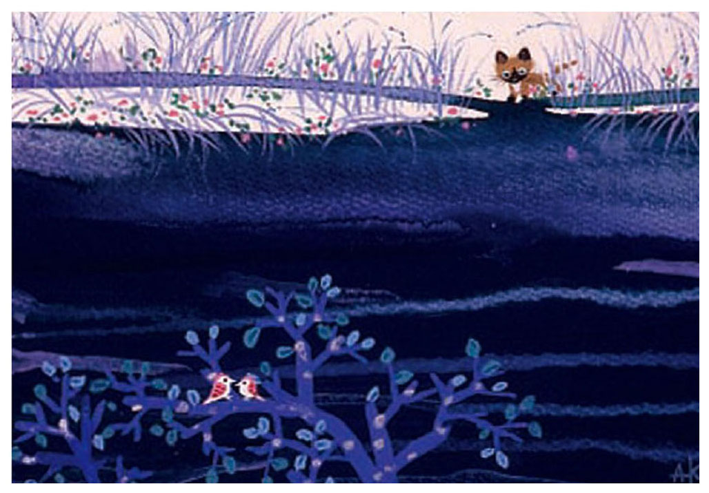 渡辺あきお 絵画(ダイヤモンド・スクリーニング) 伝えたい友情 3956