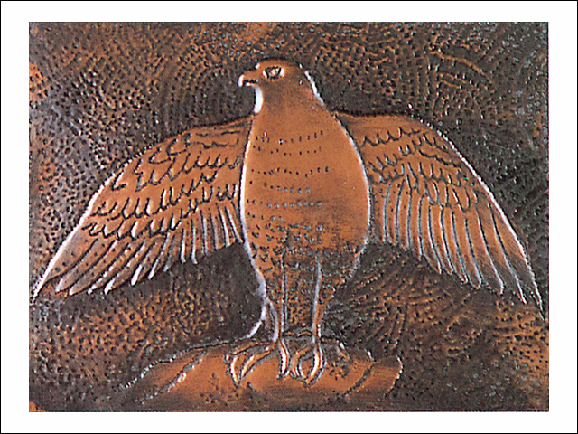 彫金 浮き出し銅板