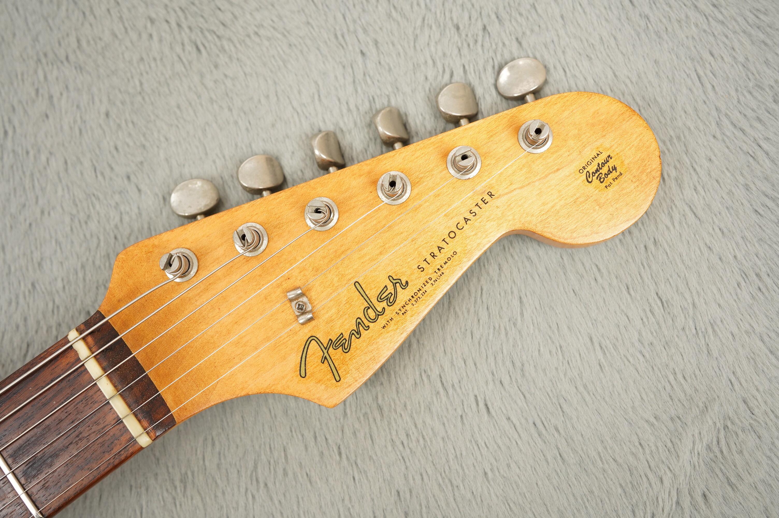 1983 Fender JV Squier Stratocaster, Fiesta Red + HSC – ATB Guitars