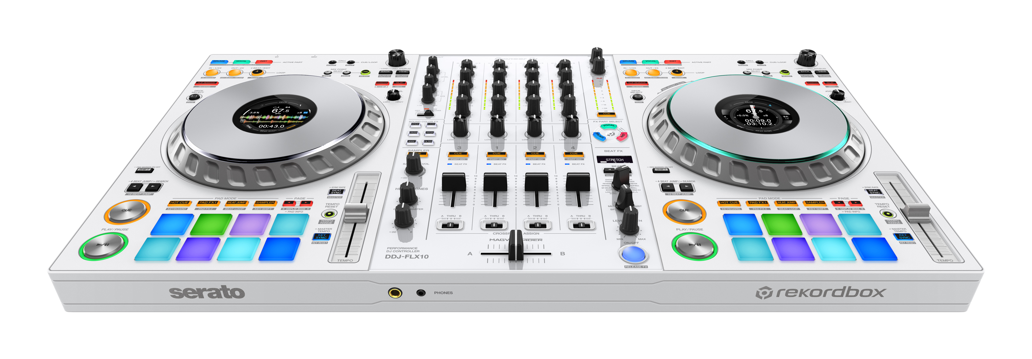 Pioneer DDJ-FLX10-W 4-Ch. Controller for Rekordbox & Serato