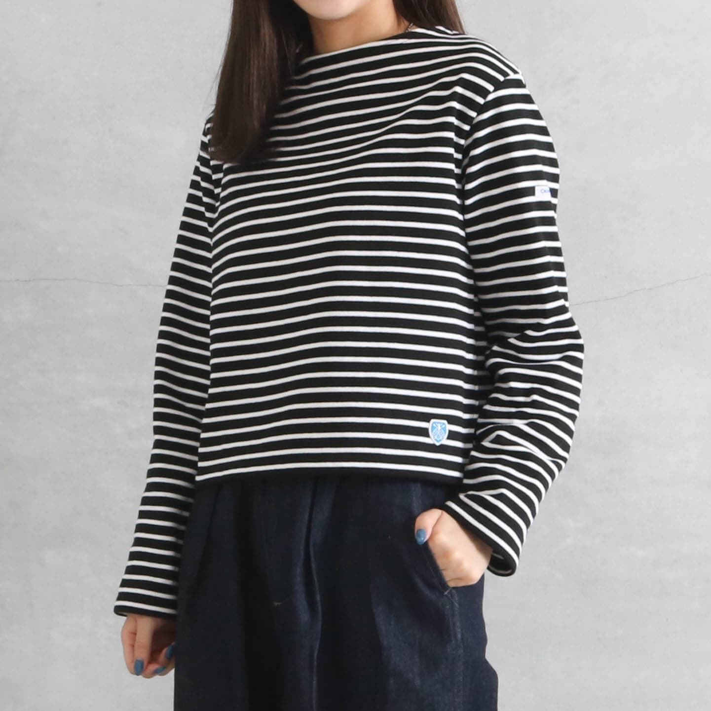 ORCIVAL オーシバル CLN BOAT NECK L/S CROPPED P.O.｜BORN FREE