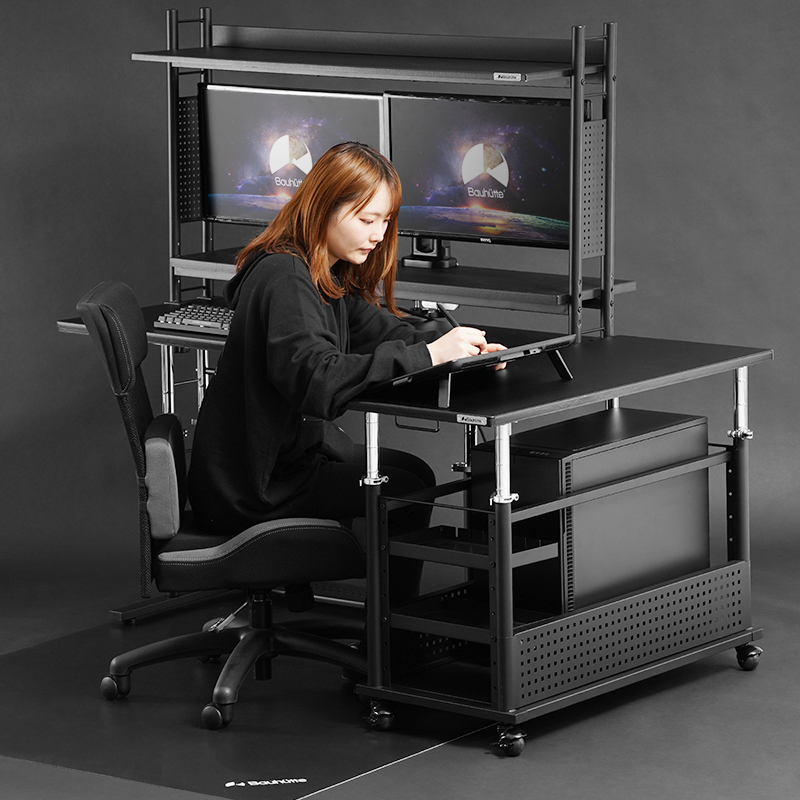 昇降式L字デスク ロング BHD-1000HL | Bauhütte®