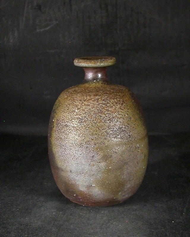 備前焼 登窯 備前焼中堅作家 水谷 清 共箱付桟切り・黄ゴマ徳利5