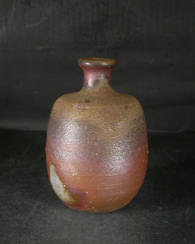 備前焼 登窯 備前焼中堅作家 畝尾 典秀 共箱付き桟切り黄ゴマ徳利1