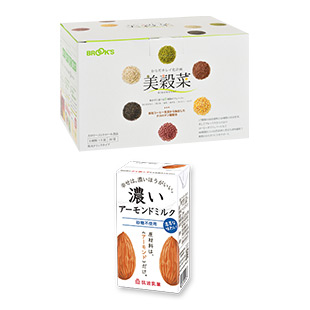 美穀菜＋アーモンドミルク(砂糖不使用)セット｜コーヒー通販