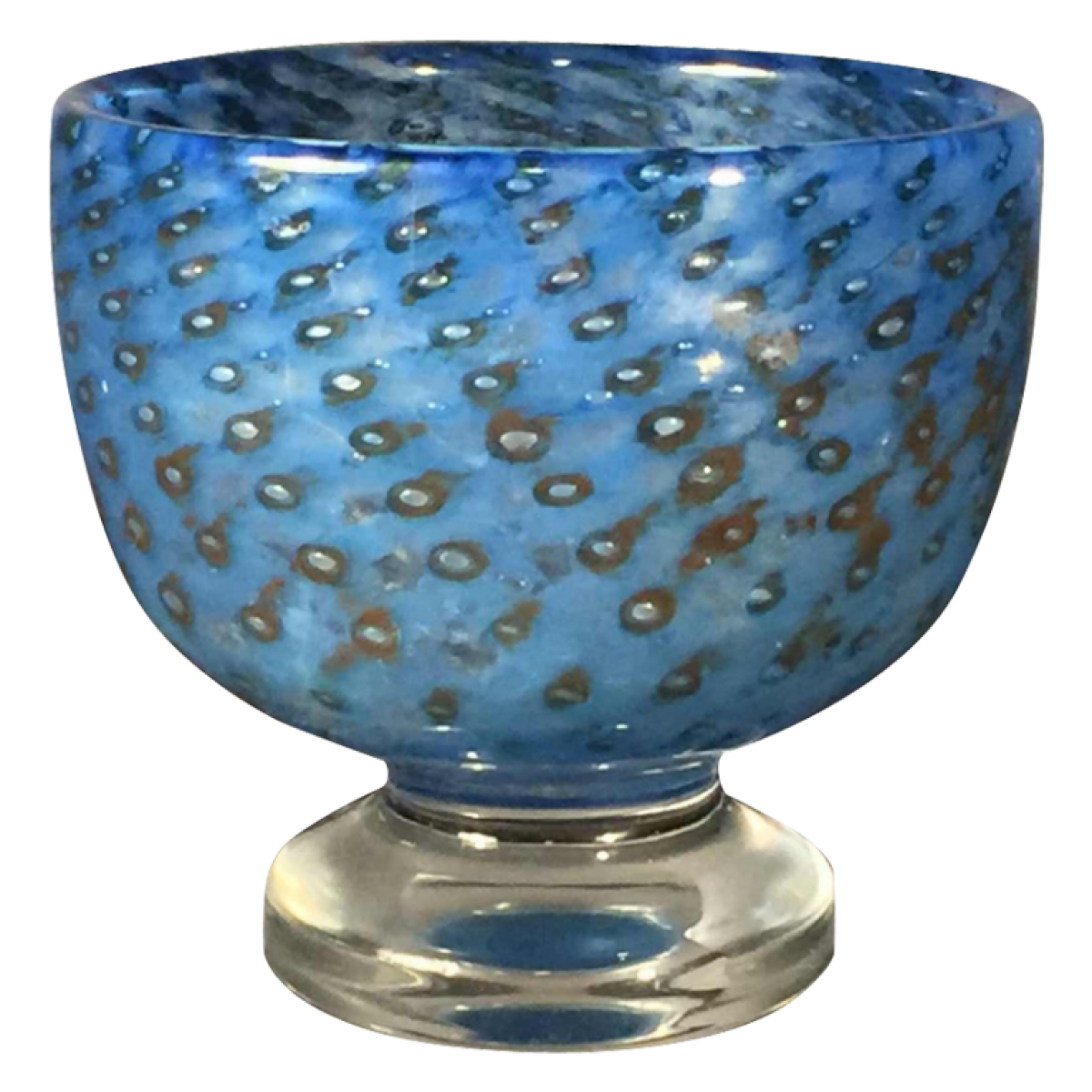 BERTIL VALLIEN for KOSTA BODA Sweden, Glass Blue Vase, numéroté