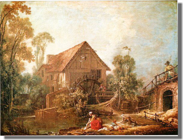 水車小屋 ブーシェ 絵画販売