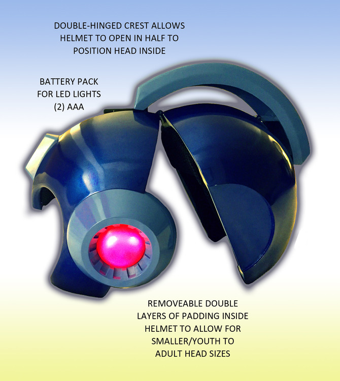 被れる『ロックマン』ヘルメットレプリカの新たな写真公開―細部の仕様