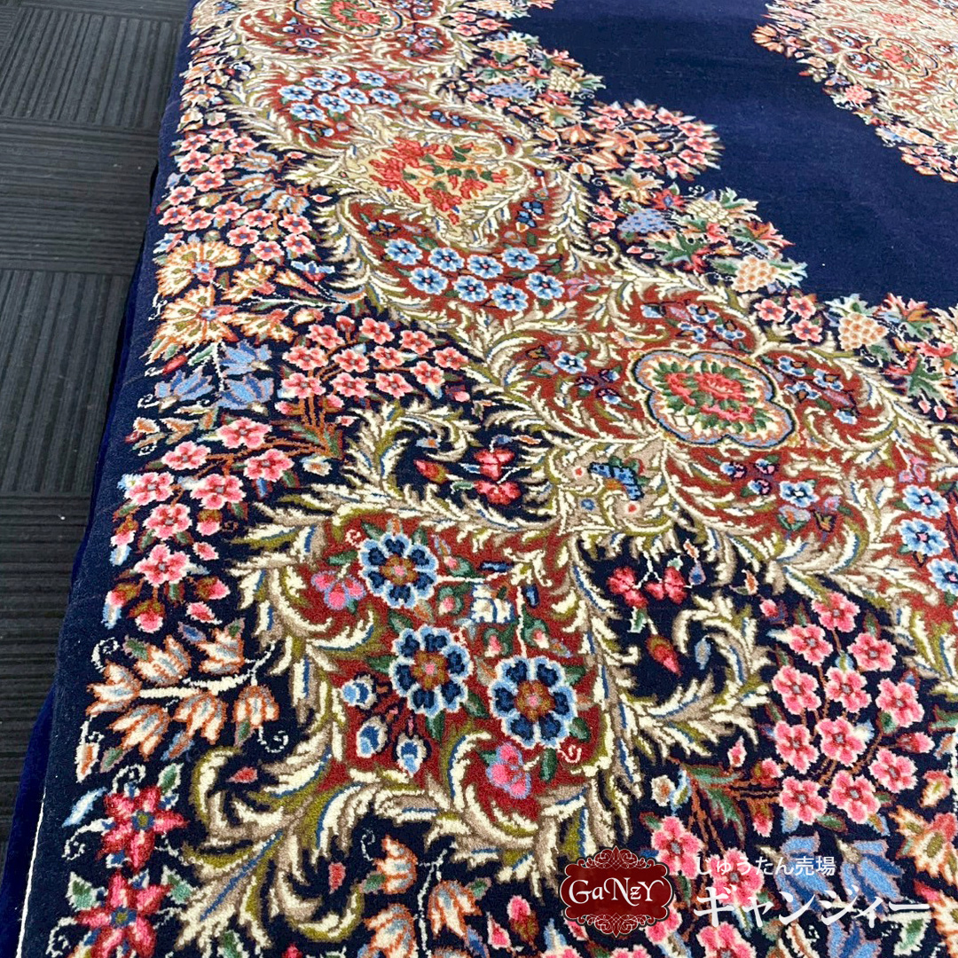 BK0435 ペルシャ絨毯手織りケルマン産 207×208 | じゅうたん売場