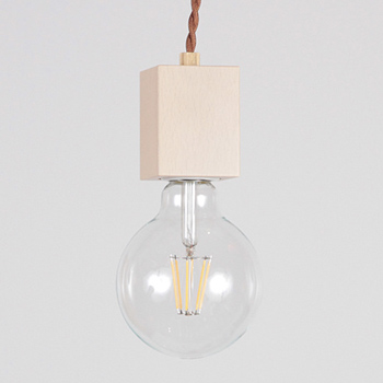 ペンダントランプ・角形 ウッド | ナチュラル【Woody Twist】｜照明の