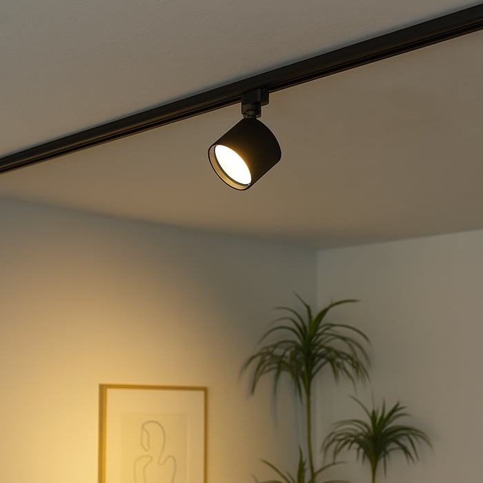 FLAT スポットライト ダクトレール用・100W相当｜ブラック｜照明の