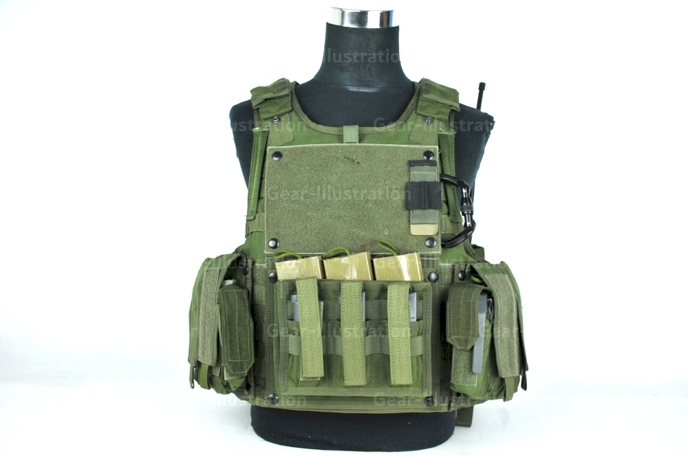 AWS CQB Vest System, SPEARS, Olive Drab – Gear Illustration