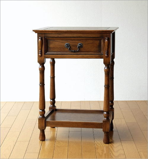 電話台 おしゃれ コンソール サイドテーブル 引き出し 木製 花台