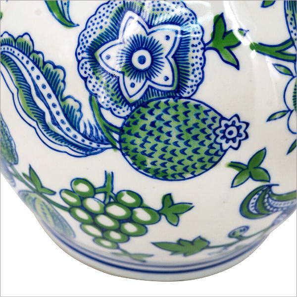 花瓶 おしゃれ 磁器 ひょうたん型 フラワーベース 上品 花模様 伝統