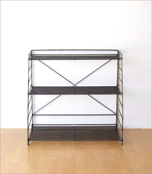 棚 シェルフ アイアン 3段 収納棚 オープンシェルフ フラワーラック