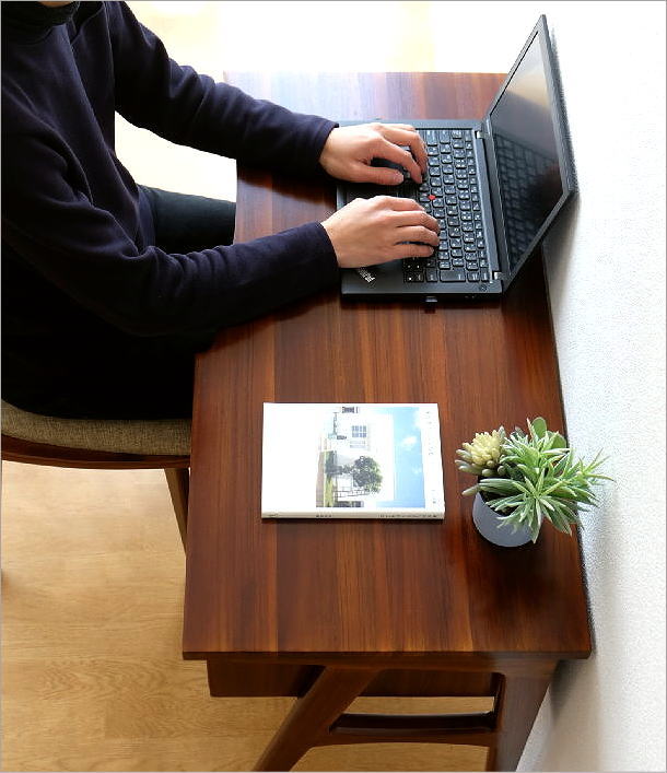 チーク デスク 机 無垢材 天然木 木製 シンプル コンパクト おしゃれ