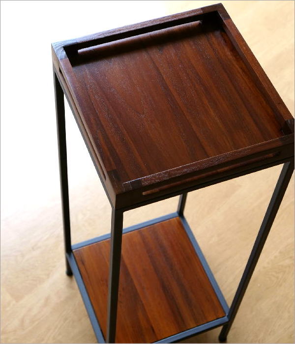 花台 木製 フラワースタンド 玄関 室内 屋内 天然木 無垢材 サイド