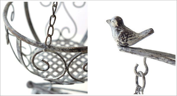 フラワースタンド ハンギング 吊り下げ 花台 アイアン シャビー