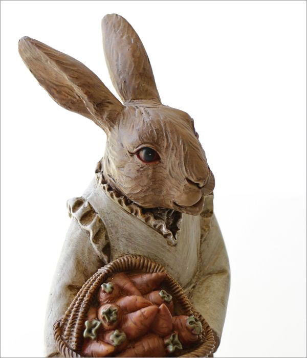 うさぎの置物 アンティーク かわいい レトロ インテリア 玄関 うさぎの