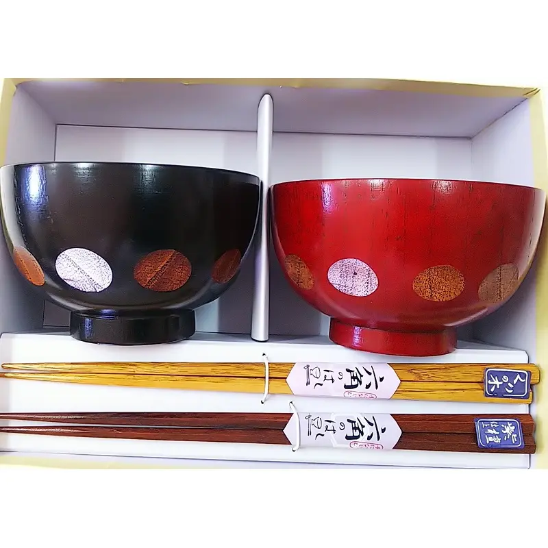 ペアナタ目汁椀(箸付)｜ギフトプラザオンライン