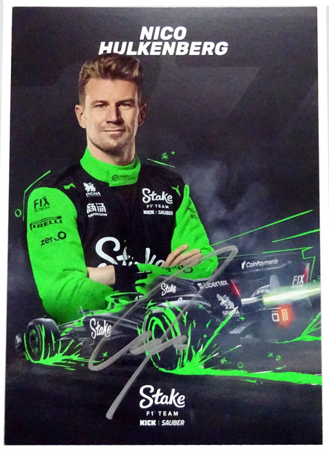 2025 N．ヒュルケンベルグ ザウバー 直筆サイン入 ドライバーズカード